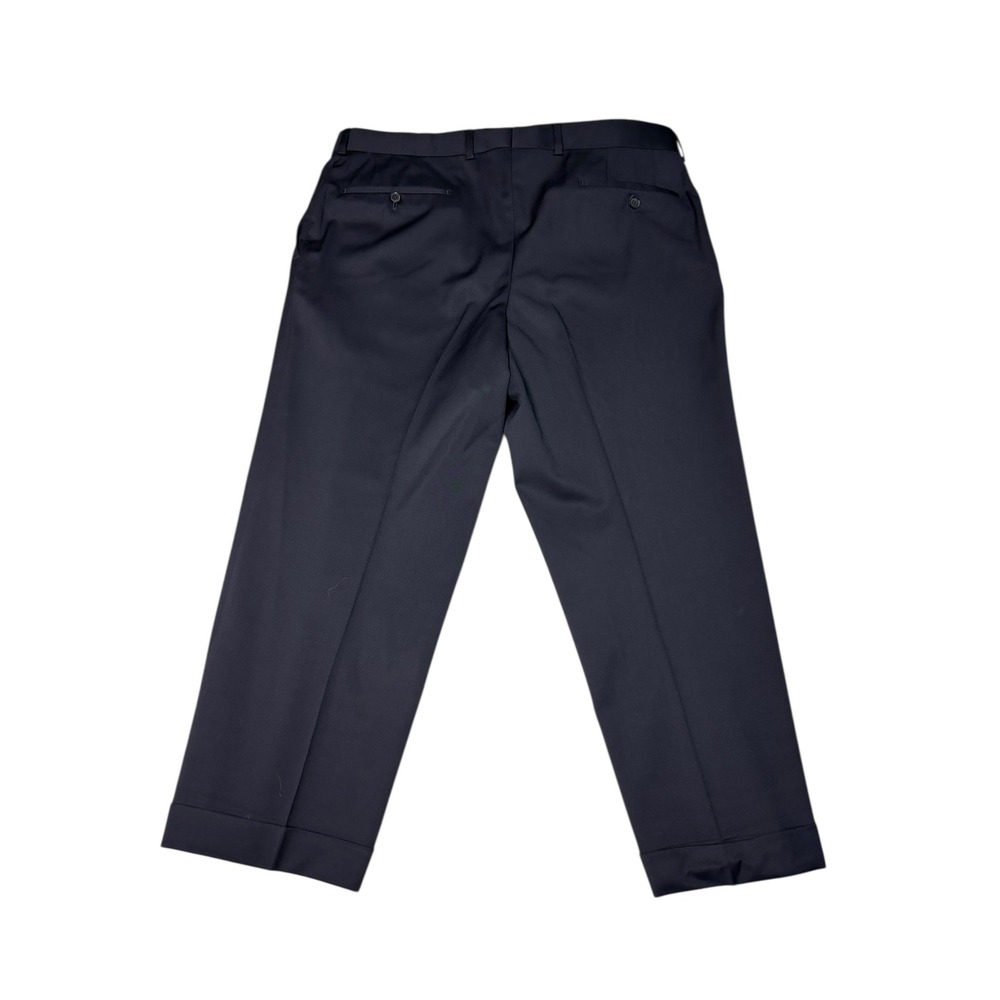 HUGO BOSS Men's Wool Dress Pants Trousers Black Pleated Cuffed 40X26 - Picture 9 of 15